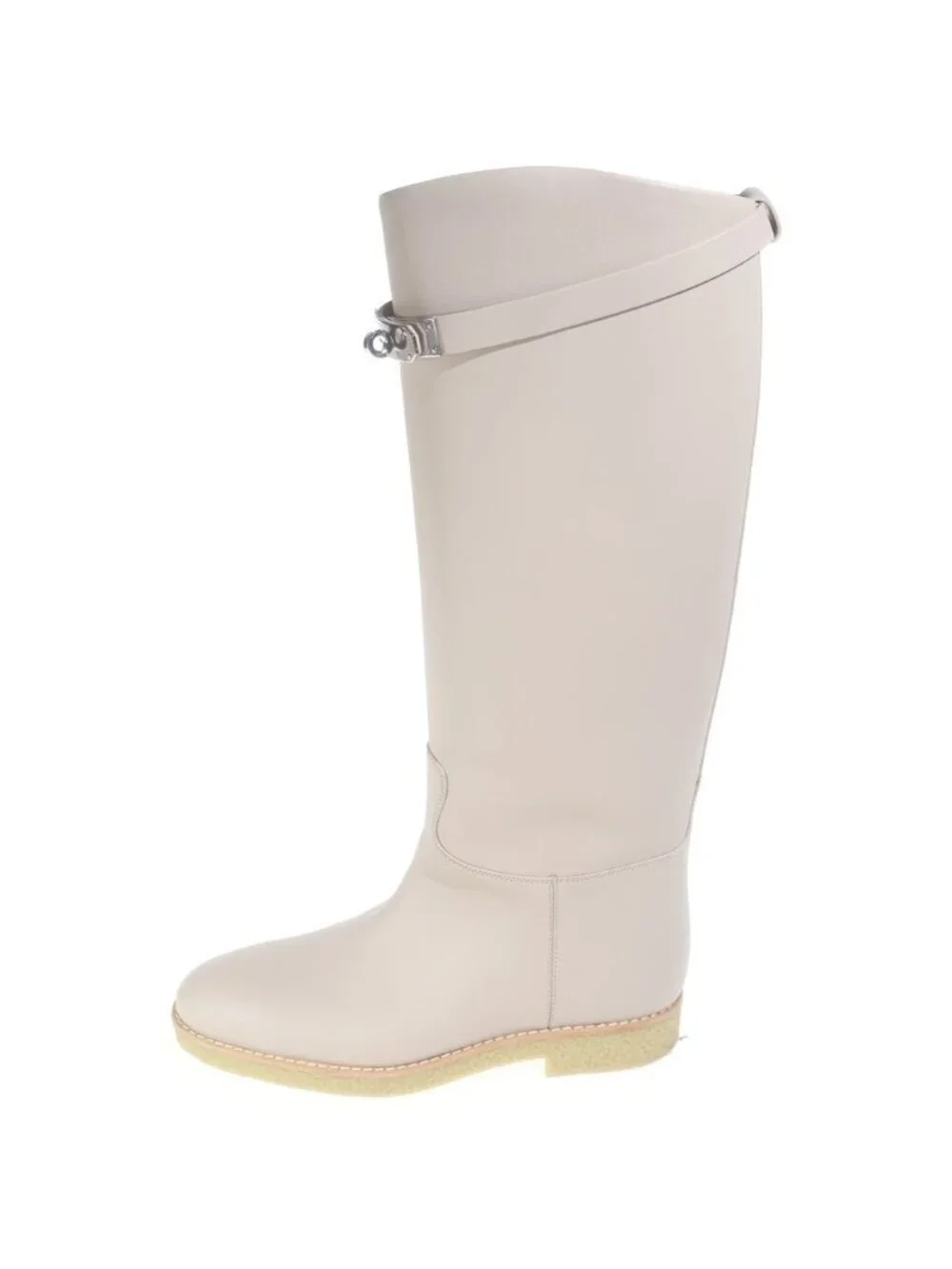 Hermes Faustin Long Boots Beige Kelly
